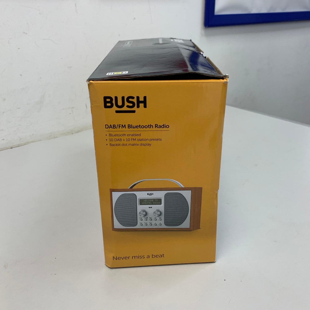 Bush Wooden DAB Radio with Bluetooth, Clock & FM (DAB1507BT) Own4Less